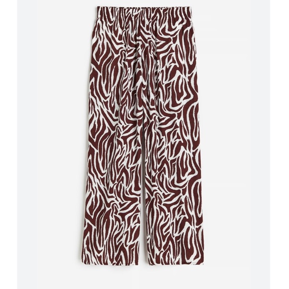Zara Pants - H&M Crepe Zebra Animal Print Pull On Pants